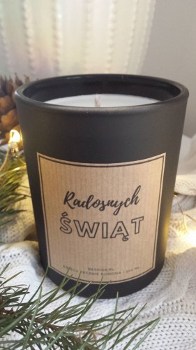 Radosnych Świąt - świeca z wosku słonecznikowego.jpg