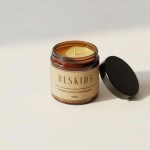 Świeca z wosku pszczelego w słoiku – Miód naturalna handmade