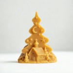 Świeca z wosku pszczelego „Świąteczna Noc” – naturalna świeca handmade