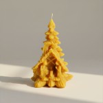 Boże Narodzenie – świeca z naturalnego wosku pszczelego handmade